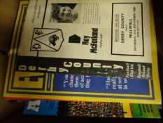 128 football programmes from 1940s to 1980s