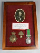 A Victorian Afghanistan Medal with Kandahar clasp to 1469 Pte. C. Connibeer, 2/7th Foot in frame