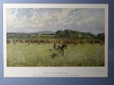 UNKNOWN ARTIST, framed print of the final mounted parade of 4/7th Royal Dragoon Guards, Edinburgh
