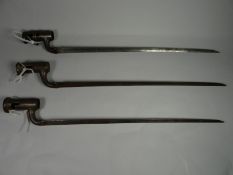 Three socket bayonets