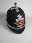 A scarce South Wales Police bandsman's ceremonial helmet