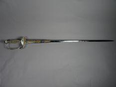 A hallmarked silver hilted Wilkinson American-style sword with twin eagles on a fine and