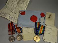 Q.S.A. with two clasps: Cape Colony and Orange Free State to 15683 Pte. A.H. Bould Impl. Yeo. in