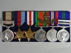 Group of six medals to Lt. Col. J.H. Faulkner, R. War. R, consisting of India General Service