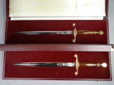 A matching pair of Wilkinson poignards in cases of issue