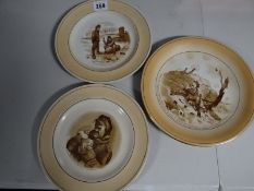 Three Bruce Bairnsfather Old Bill plates