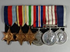 WWII group of six medals P.O. Stwd. E. Griffin, H.M.S Afrikander, R.N. consisting of 1939-45, Africa
