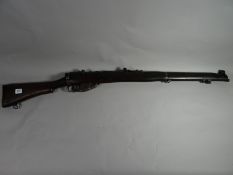 A 303 Lee Enfield bolt-action rifle complete with deactivation certificate