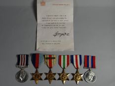WWII M.M. group of 6 to B.S.M. H.W. Hensley, R.A. consisting of Military Medal George VI to 937978
