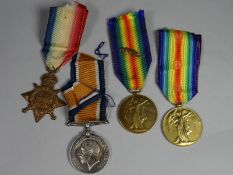 A 1914-15 Star and WWI War Medal pair to T-3998 Dvr. W. Evans, A.S.C. (officially numbered T1-3989