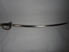 A U.S. Civil War sword with pitting to the blade obliterating the date and 'C.Roby H. Chelmsford'