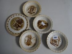 Five Bruce Bairnsfather small dishes