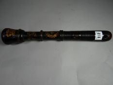 A Victorian tip staff truncheon marked 'J.W.' with crown and VR cypher
