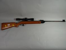 A Diana air rifle with scope