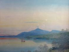 OBEDIAH HODGES oil on board a pair - continental coastal scenes 1) entitled 'Bay of Naples,