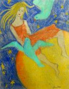 SARA JOHN watercolours - 1) entitled 'The River Dordogne' 8 x 11 ins (20 x 28 cms) 2) mixed