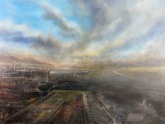 IWAN GWYN PARRY watercolour on Arches paper - dramatic port scene, signed and dated 2004 verso