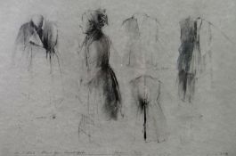 JOHN MACFARLANE pencil graphite - costume designs for opera, signed, 11.5 x 17 ins (29 x 43 cms)