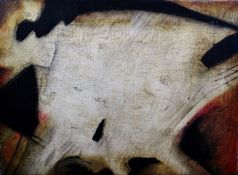 BRENDA CHAMBERLAIN oil on canvas - abstract entitled 'Flesh Under Water' and with original Zwemmer