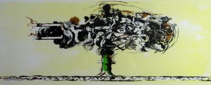 GRAHAM SUTHERLAND coloured print (p/z) - entitled 'Thorn Cross' embossed stamp under mount, 9.5 x