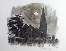 SIR KYFFIN WILLIAMS RA limited edition (144/250) prints a pair - signed and initialled, 1) Llanedwen