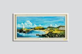 CHARLES WYATT WARREN early oil on board - Llanddwyn, Anglesey, signed and with title and artist's