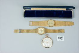 A gent's yellow metal encased Rotary calendar wristwatch with incorporated bracelet (winder