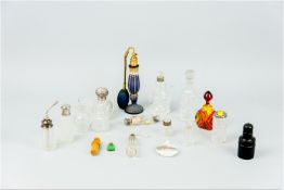 A mixed parcel of glass cologne and perfume bottles including a double ended scent bottle with