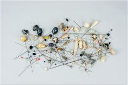 Hat pins - a fine collection of over one hundred mixed hat pins