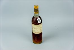 A single bottle of 1966 Chateau D'Yquem Lur-Saluces wine, this item was bought into trading stock in