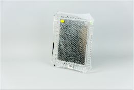 A Waterford crystal portrait frame, slightly shaped with a wheel cut diamond and drop pattern to the