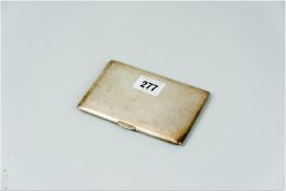 A gentleman's silver engine turned cigarette case, 6.4 ozs gross, Birmingham 1944