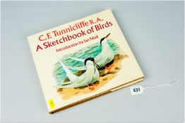 'A Sketchbook of Birds' by C F Tunnicliffe, first published 1979, with dustcover