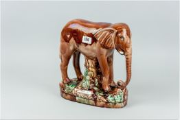 The second Staffordshire figure of 'Jumbo the Elephant', this one in treacle glazed colour with