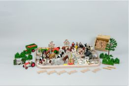 Approximately 1960's Britain's farmyard set comprising a good quantity of farmyard animals,