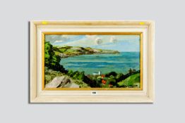 ALFRED BURGESS SHARROCKS oil on board - Llandudno Bay from Penrhynside, signed and with artist's