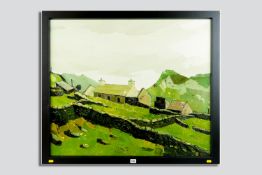 21st Century School oil on canvas - rural farmstead, 29.5 x 35 ins (75 x 89 cms)