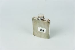 A silver hip flask, 4.5 ozs, London 1910