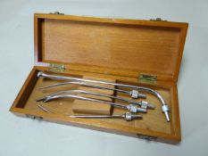 Cased abdominal surgical suction tubes
