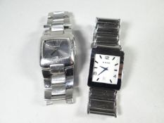 A modern RADO 'DIASTAR' white metal wristwatch and a GUCCI similar with model number 8500L