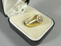 An 18ct yellow gold diamond solitaire ring, approx 0.33ct visual estimate, 6.6 gms