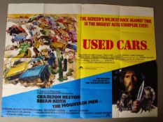 A collection of Ten UK Quad cinema posters including Used Cars, Mermaids, Educating Rita, Divine