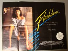 Footloose, Flashdance and Fame three British Quad film posters A condition