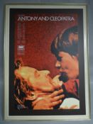 A circa 1970s mounted and framed RSC Theatre poster for 'Antony and Cleopatra', 30 x 20 ins (76 x 51