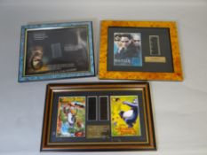 Three framed and presented Hollywood film-cells for 'The Matrix', 'The Jungle Book' and 'Sixth