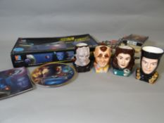 A mixed collection of 'Star Trek' collectables including books, display china, games etc