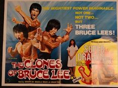 'Clones of Bruce Lee' British Quad film poster plus 'Cobra' British Quad film poster (condition A)