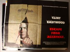 Three British Quads starring Clint Eastwood 'Escape From Alcatraz' A condition, 'The Gauntlet' B