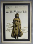 A circa 1970s mounted and framed RSC Theatre poster for 'The Winter's Tale', 30 x 20 ins (76 x 51