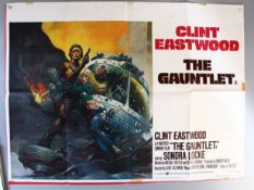 Four Clint Eastwood British Quad film posters for titles including 